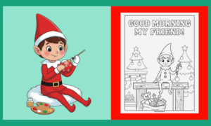 Free Elf On The Shelf Coloring Page 6
