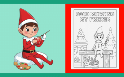 Free Elf On The Shelf Coloring Page 6