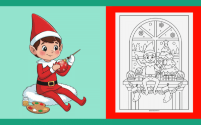 Free Elf On The Shelf Coloring Page 7