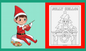 Free Elf On The Shelf Coloring Page 8