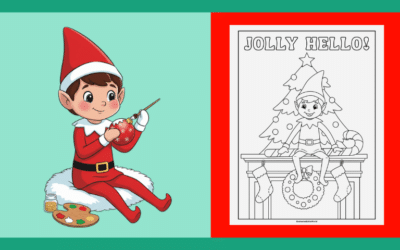 Free Elf On The Shelf Coloring Page 8