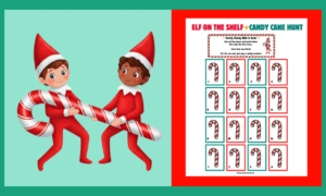 Free Elf on the Shelf Printable: Candy Cane Hunt Game