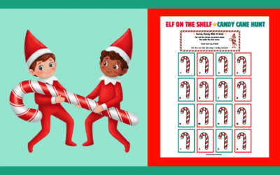 Free Elf on the Shelf Printable: Candy Cane Hunt Game