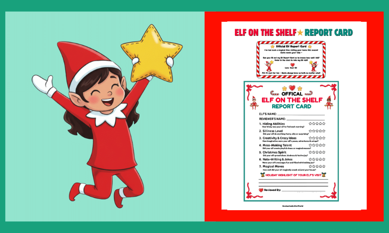 Free Printable Elf on the Shelf Report Card & Elf Note