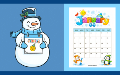 Free Printable January Calendar For Kids