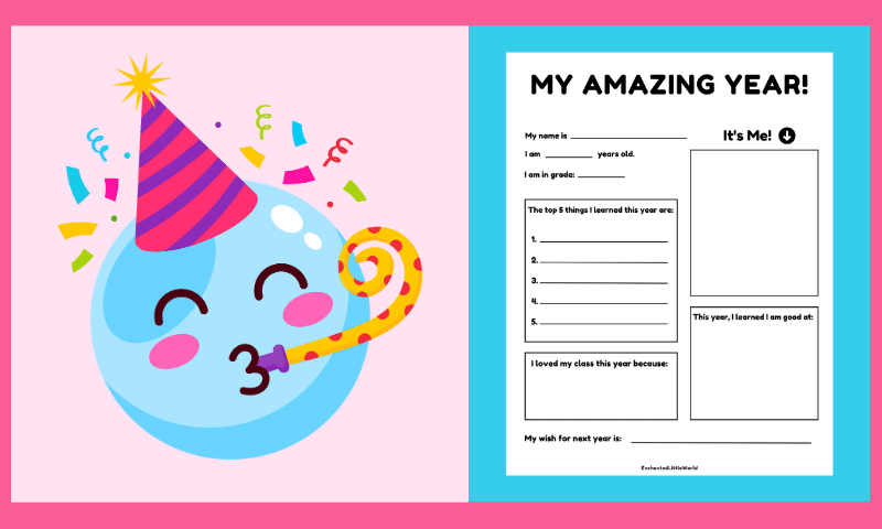 Free Printable New Years Reflection Worksheet