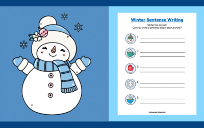 Free Printable Winter Sentence Writing Worksheet