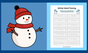 Free Printable Winter Words Tracing