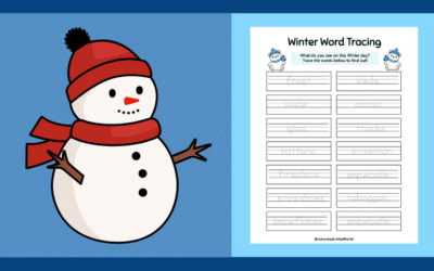 Free Printable Winter Words Tracing