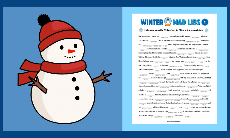 Free Printable Winter Mad Libs For Kids