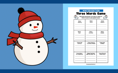 Free Printable Winter Three Words Game