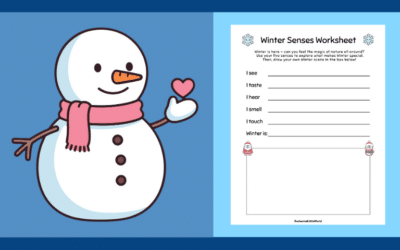 Free Printable Winter Five Senses Worksheet