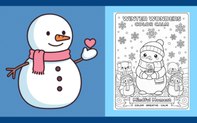 Free Printable Winter Mindfulness Coloring Page 1