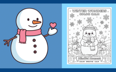 Free Printable Winter Mindfulness Coloring Page 2
