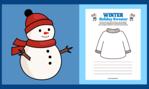 Free Printable Winter Color & Write Activity