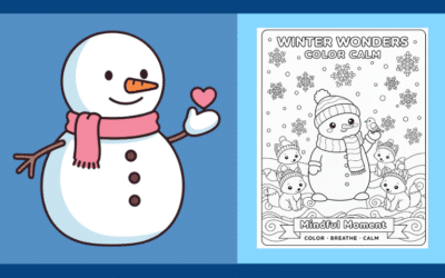 Free Printable Winter Mindfulness Coloring Page 3