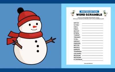 Free Printable Winter Word Scramble For Kids