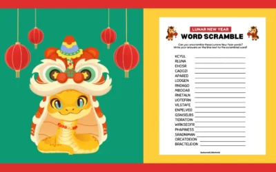 Free Printable Lunar New Year Word Scramble Activity