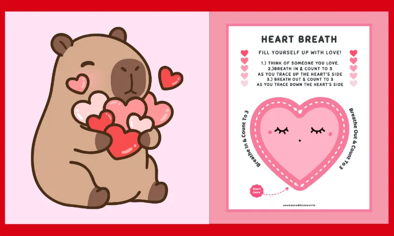 Free Printable Heart Breathing Exercise For Kids