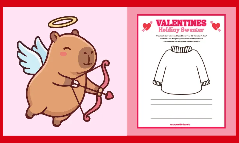Free Printable Valentines Day Sweater Activity