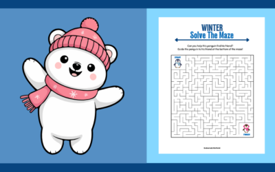 Free Printable Winter Maze For Kids – Medium Level