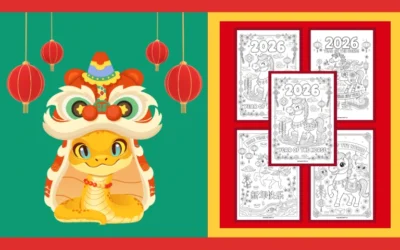 Free Printable 5 Lunar New Year Colouring Pages