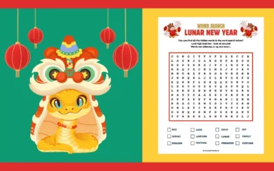 Free Printable Lunar New Year Word Search