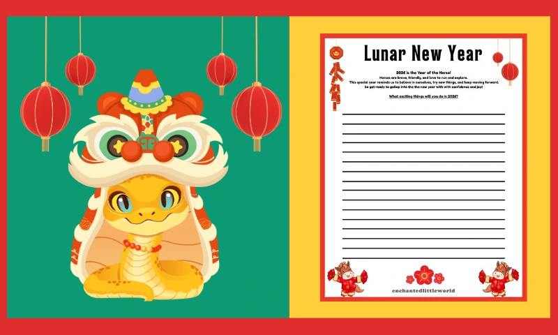 Free Printable Lunar New Year Worksheet For Kids