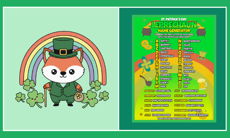 Free Printable Leprechaun Name Generator For Kids