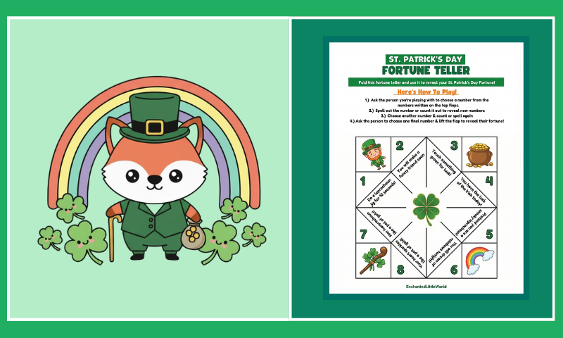 Free Saint Patrick’s Day Fortune Teller For Kids