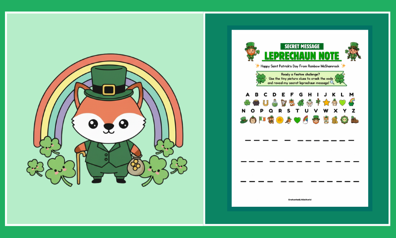 Free Printable Secret Leprechaun Note For Kids