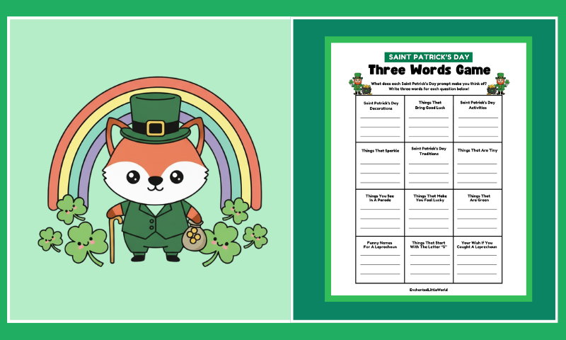 Free Printable Saint Patrick’s Day Word Game