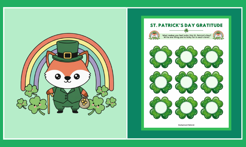 Free Printable Saint Patrick’s Day Gratitude Activity