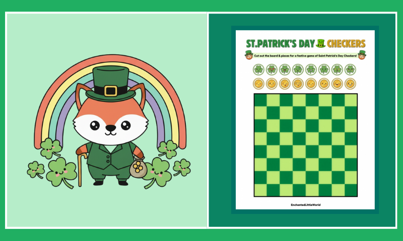Free Printable Saint Patrick’s Day Checkers Game