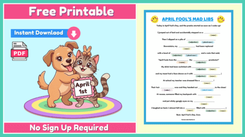 Free April Fools Day Mad Libs For Kids