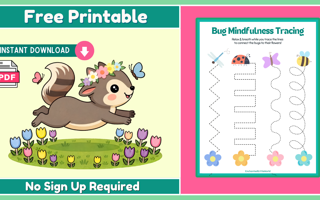 Free Bug Finger Tracing For Kids