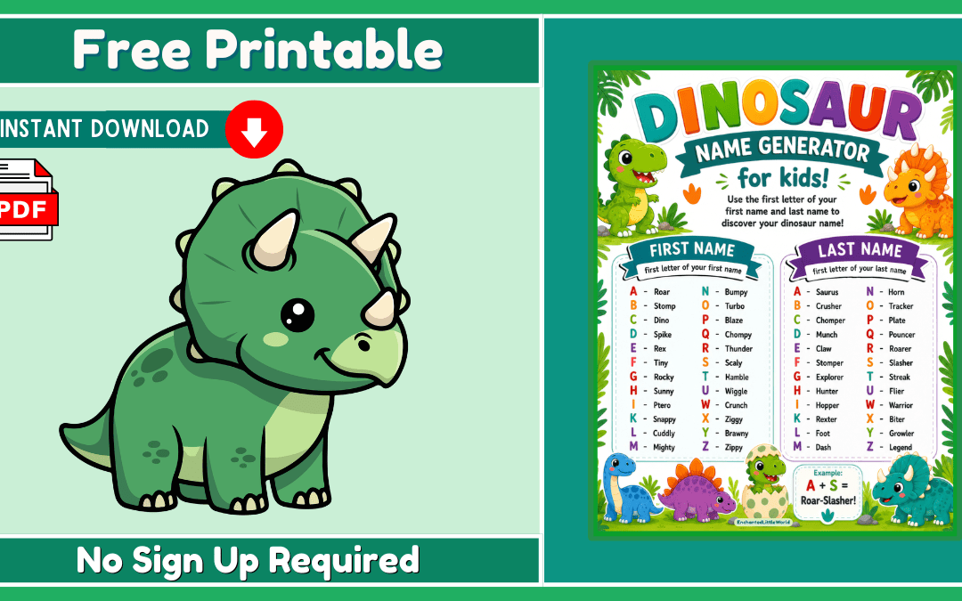 Free Printable Dinosaur Name Game