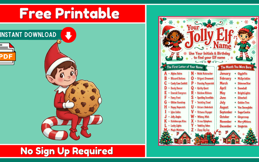 Free Printable Jolly Elf Name Generator 🧑‍🎄