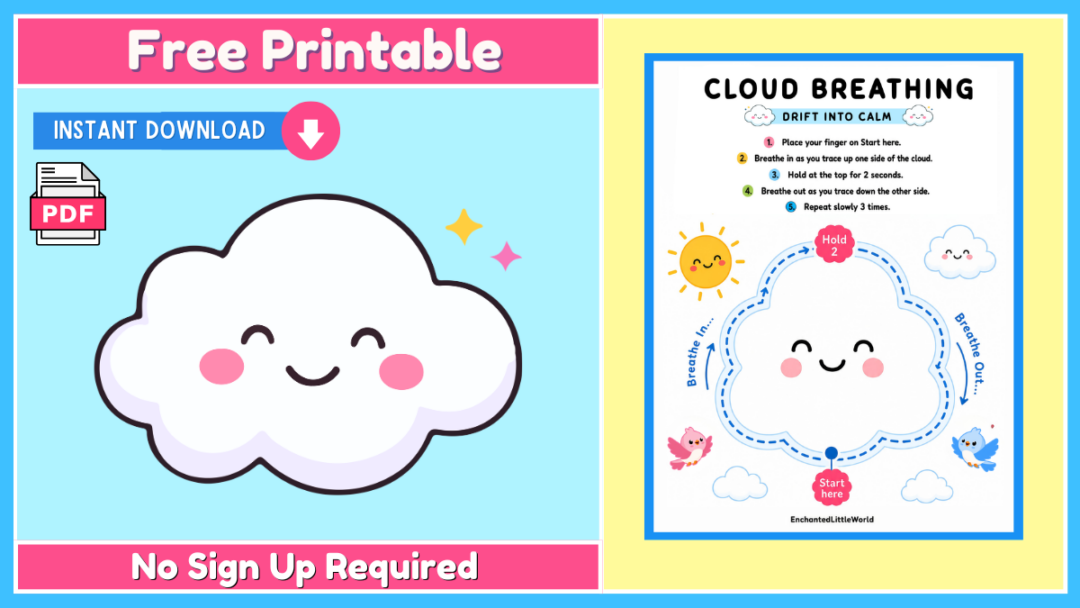 Free Printable Cloud Breathing Exercise