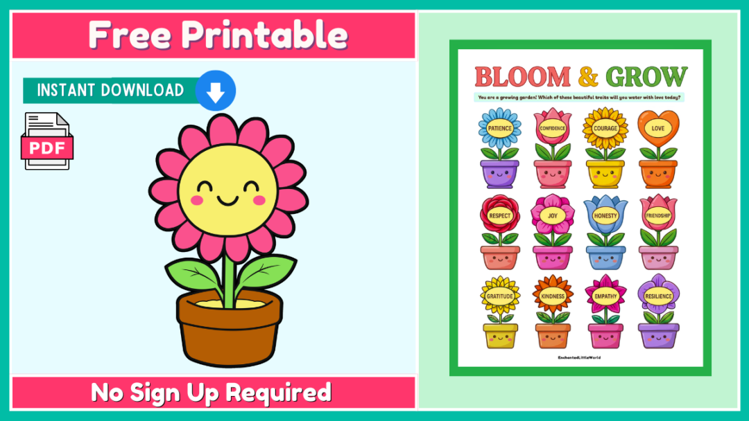 Free Printable Grow Positivity Poster
