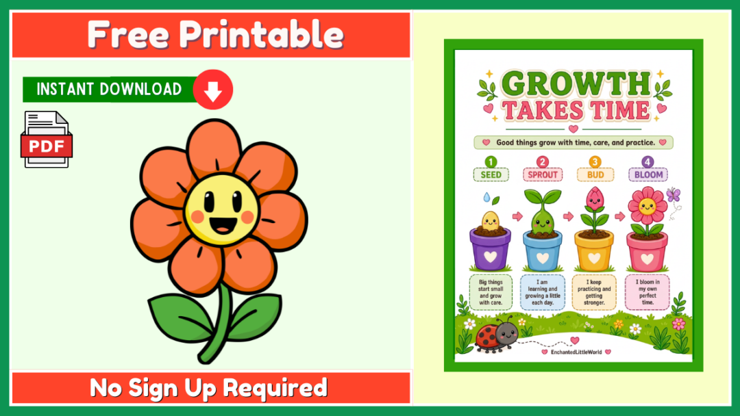 Free Growth Takes Time SEL Poster