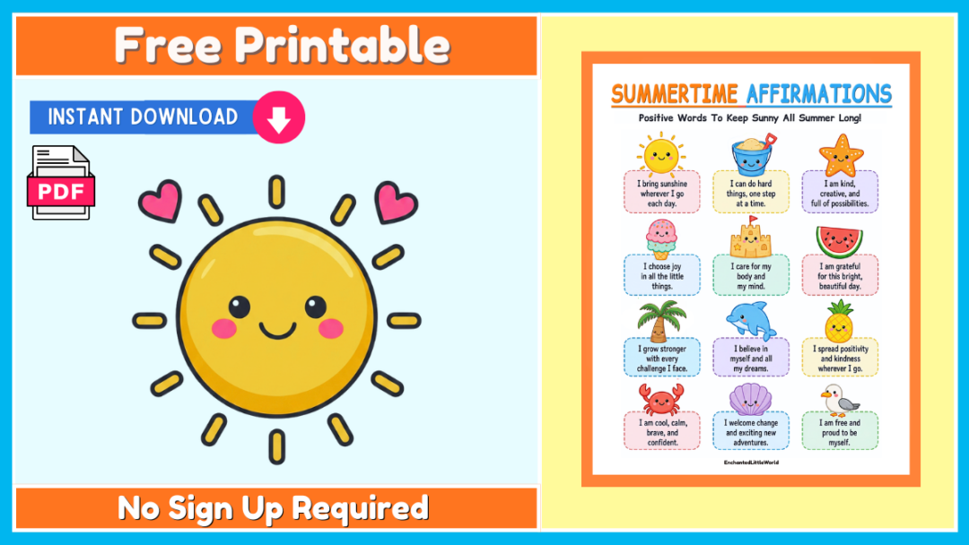 Free Printable Summer Affirmations