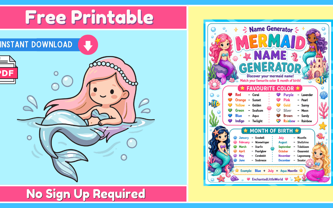 Free Printable Mermaid Name Game