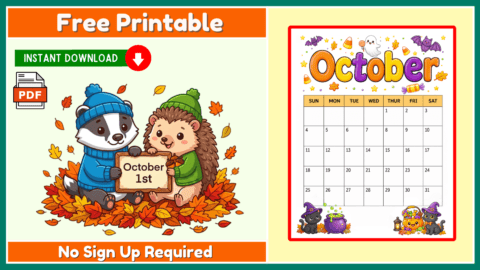Free Blank 2026 October Calendar