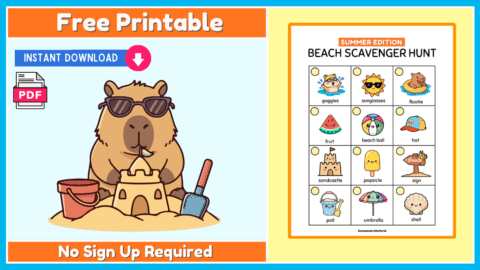 Free Printable Beach Scavenger Hunt