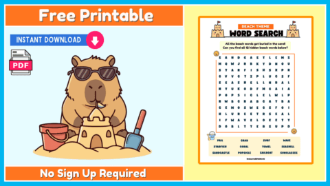 Free Printable Summer Word Search