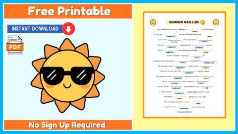 Free Printable Summer Mad Libs 1