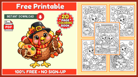 Free Thanksgiving Coloring Book 2