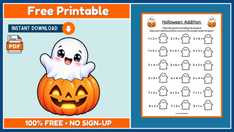 Free Halloween Addition Practice