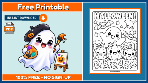 Free Halloween Coloring Page 11